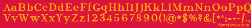 フォントSfphosphorustriselenide – 赤い背景にオレンジの文字