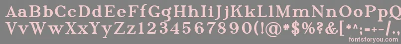 フォントSfphosphorustriselenide – 灰色の背景にピンクのフォント