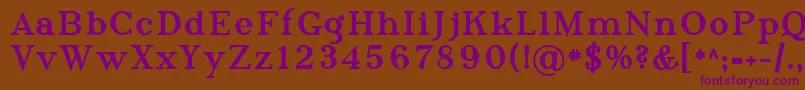 Sfphosphorustriselenide Font – Purple Fonts on Brown Background