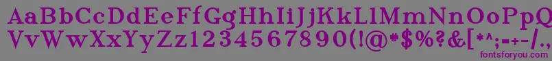 Sfphosphorustriselenide Font – Purple Fonts on Gray Background
