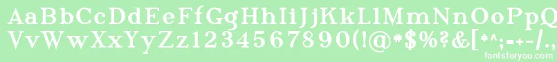 フォントSfphosphorustriselenide – 緑の背景に白い文字