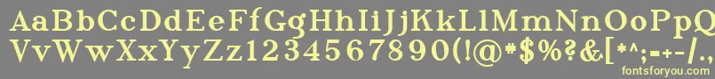 Sfphosphorustriselenide Font – Yellow Fonts on Gray Background