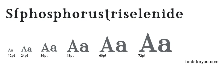 Размеры шрифта Sfphosphorustriselenide