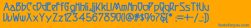 Fortunecookienf Font – Blue Fonts on Orange Background