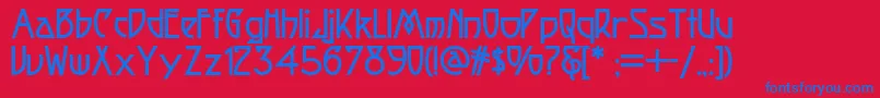 Fortunecookienf Font – Blue Fonts on Red Background