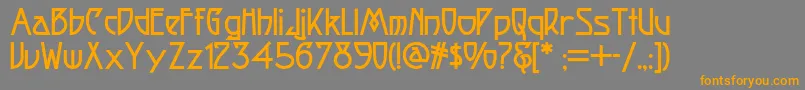 Fortunecookienf Font – Orange Fonts on Gray Background