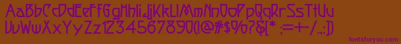 Fortunecookienf Font – Purple Fonts on Brown Background