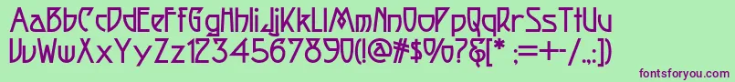 Fortunecookienf Font – Purple Fonts on Green Background