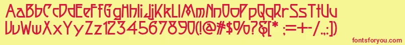 Fortunecookienf Font – Red Fonts on Yellow Background
