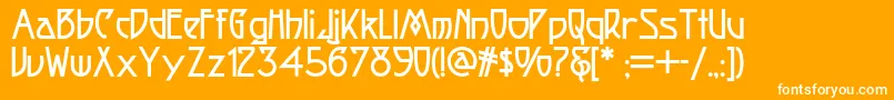 Fortunecookienf Font – White Fonts on Orange Background
