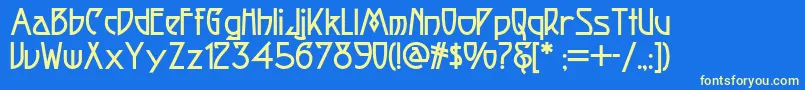 Fortunecookienf Font – Yellow Fonts on Blue Background