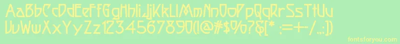 Fortunecookienf Font – Yellow Fonts on Green Background