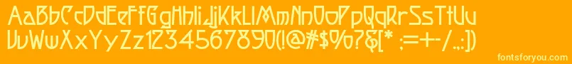 Fortunecookienf Font – Yellow Fonts on Orange Background