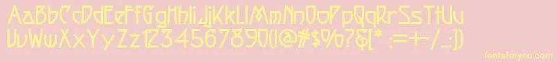 Fortunecookienf Font – Yellow Fonts on Pink Background