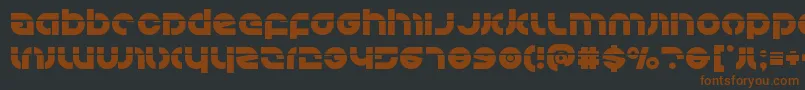 Kovacslaser-fontti – ruskeat fontit mustalla taustalla
