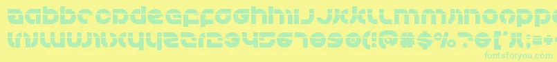 Kovacslaser Font – Green Fonts on Yellow Background
