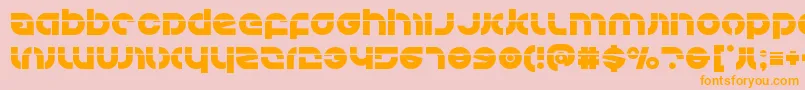 Kovacslaser Font – Orange Fonts on Pink Background