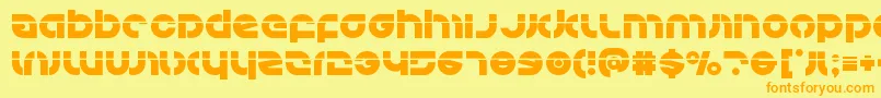 Kovacslaser Font – Orange Fonts on Yellow Background