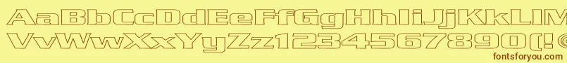 B5hollow Font – Brown Fonts on Yellow Background