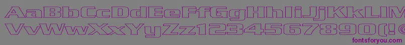 B5hollow Font – Purple Fonts on Gray Background
