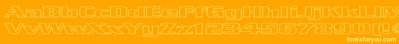 B5hollow Font – Yellow Fonts on Orange Background