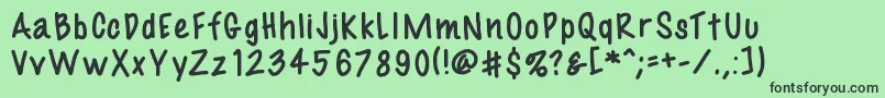 Fil3 Font – Black Fonts on Green Background