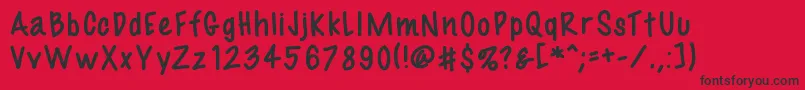 Fil3 Font – Black Fonts on Red Background