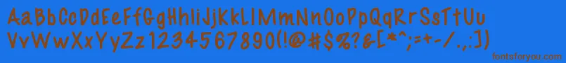 Fil3 Font – Brown Fonts on Blue Background