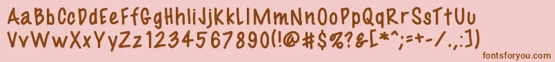 fuente Fil3 – Fuentes Marrones Sobre Fondo Rosa