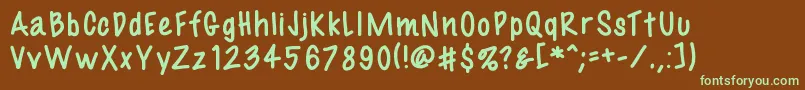 Fil3 Font – Green Fonts on Brown Background