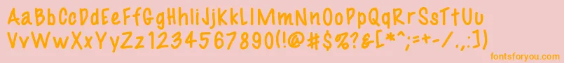 Fil3 Font – Orange Fonts on Pink Background