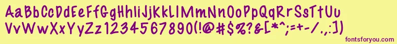 Fil3 Font – Purple Fonts on Yellow Background