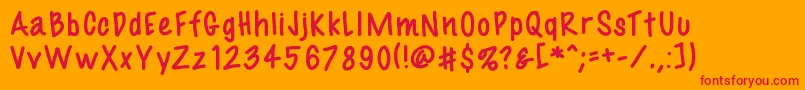 Fil3 Font – Red Fonts on Orange Background