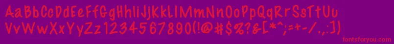 フォントFil3 – 紫の背景に赤い文字