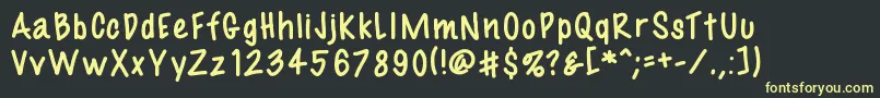フォントFil3 – 黒い背景に黄色の文字