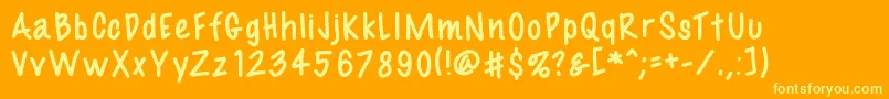 Fil3 Font – Yellow Fonts on Orange Background