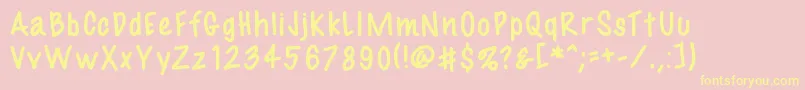 Fil3 Font – Yellow Fonts on Pink Background