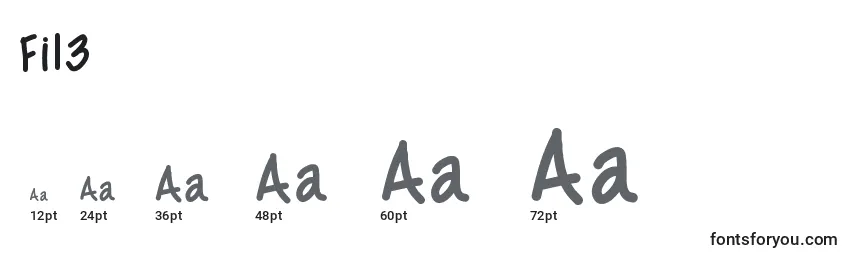Fil3 Font Sizes