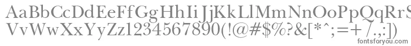 フォントPasmac – 白い背景に灰色の文字