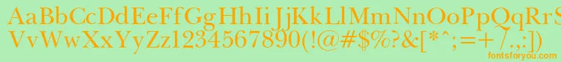 Pasmac Font – Orange Fonts on Green Background