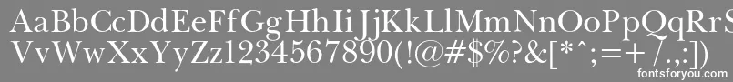 フォントPasmac – 灰色の背景に白い文字