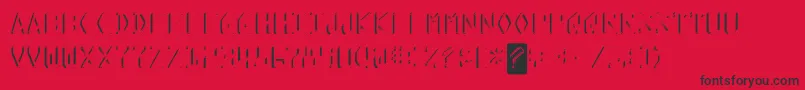 KreditShine Font – Black Fonts on Red Background