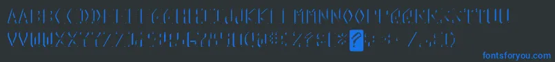 KreditShine Font – Blue Fonts on Black Background