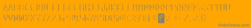 フォントKreditShine – オレンジの背景に灰色の文字