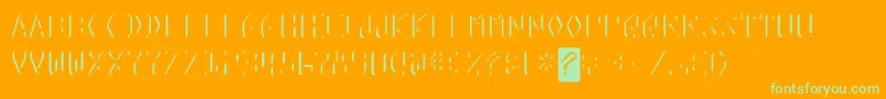 KreditShine Font – Green Fonts on Orange Background