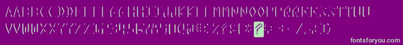 KreditShine Font – Green Fonts on Purple Background