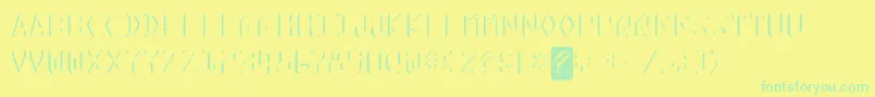 KreditShine Font – Green Fonts on Yellow Background