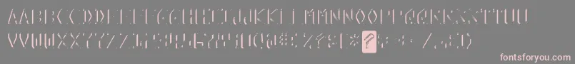 フォントKreditShine – 灰色の背景にピンクのフォント