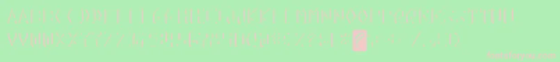 KreditShine Font – Pink Fonts on Green Background