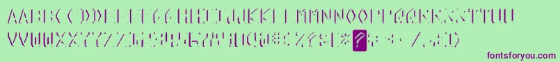 KreditShine Font – Purple Fonts on Green Background